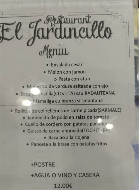 el jardincillo menú|El Jardincillo de Zaragoza Carte